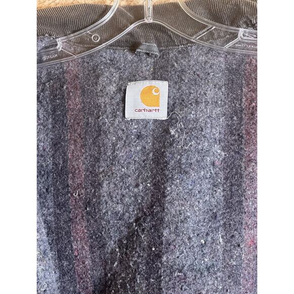90s Vtg Carhartt C02 Blanket Lined Chore Coat Duck Canvas Workwear USA No Sz Tag - Picture 6 of 16